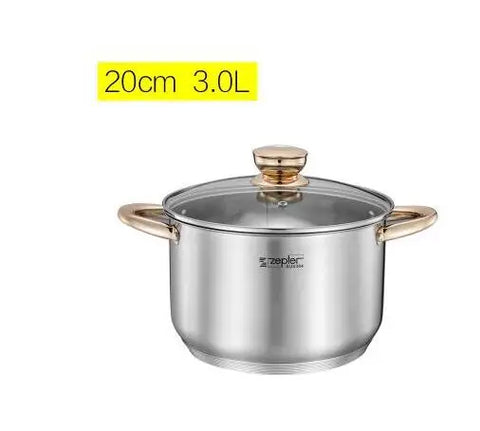 Cookware Set Soup Pot Stainless steel Stew Cooking Pots Induction Cooker Casserole Kitchen Saucepan Double Boiler Steamer Pot