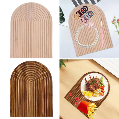 Decorative Wood Cutting Board for Kitchen Meal Prep & Serving Cake Breakfast Foods Cakes Coffee Afternoon Tea Meat Vegetables