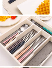 8Pcs Tableware Set Stainelss Steel Cutlery Set Korean Spoons Chopsticks Dinner Set Kitchenware Dinnerware Set Spoon Cutlery Set