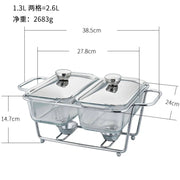 Luxury silvery food warm serving dish 3.6l chafing dish for party wedding hotel