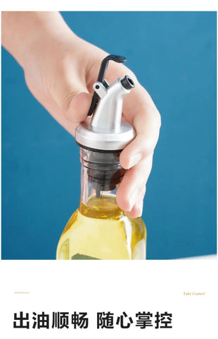 Oil Bottle Stopper  Liquor Dispenser ABS Lock Wine Pourers Flip Top Drink Wine Stopper Leak-proof Nozzle Bottle Cap Kitchen Tool