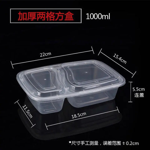 Plastic Reusable Bento Box Meal Storage Food Prep Lunch Box 3 Compartment Reusable Microwavable Containers Home Lunchbox