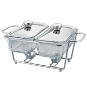 Luxury silvery food warm serving dish 3.6l chafing dish for party wedding hotel