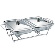 Luxury silvery food warm serving dish 3.6l chafing dish for party wedding hotel