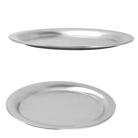 Stainless Steel Serving Plate - Durable for kitchen Food Dish Pan for Easy Meal Prep