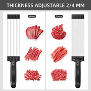 Meat Slicer Stainless Steel Multipurpose Jerky Beef Pork Slicer Meat Cleavers Kitchen Cutter Set For Camping Picnic Cook Hot Pot