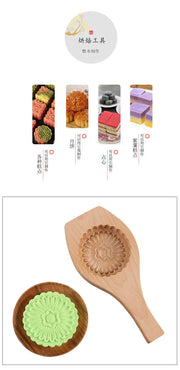 HeMu-Eco-friendly Wood Cake and Moon-Cake Mould Animal Flower Multi-lattice Cake Mold, Three-Dimensional Ice Cream Pastry Making