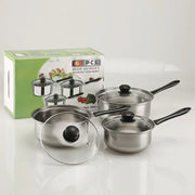 Stainless steel cookware set 6PCS induction cooker burner general 16-18-20 CM specification