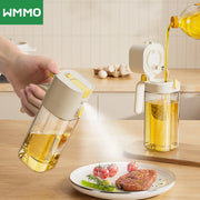 WMMO Oil Sprayer and Dispenser Durable Glass Oil Bottle for BBQ Cooking Kitchen Dispenser Anti-drip Nozzle for Vinegar Oil