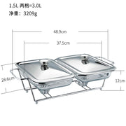 Luxury silvery food warm serving dish 3.6l chafing dish for party wedding hotel