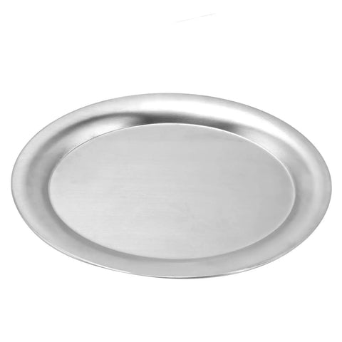 Stainless Steel Serving Plate - Durable for kitchen Food Dish Pan for Easy Meal Prep