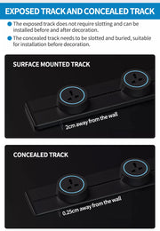 Wall power rail socket, kitchen aluminum expansion socket 40cm 50cm, built-in socket on countertop