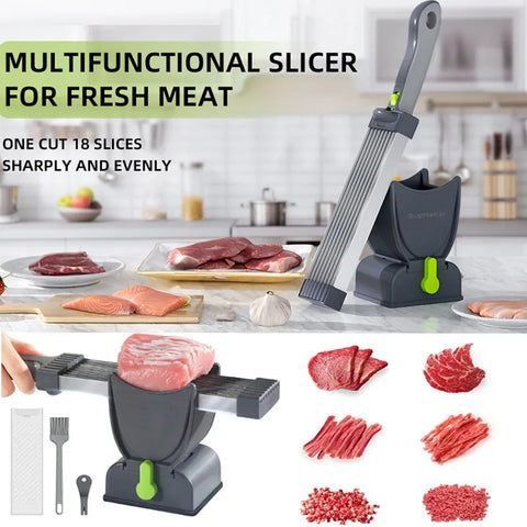 Meat Slicer Stainless Steel Multipurpose Jerky Beef Pork Slicer Meat Cleavers Kitchen Cutter Set For Camping Picnic Cook Hot Pot